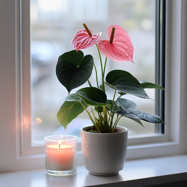 Flamingoplant - Anthurium'Sweet Dream'- Hoogte 35-45cm -ø12cm