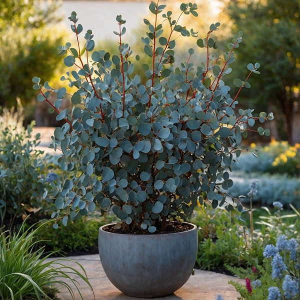 Zilvereucalyptus - Eucalyptus cinerea'Silver Dollar'- Hoogte 100-110cm -⌀19cm