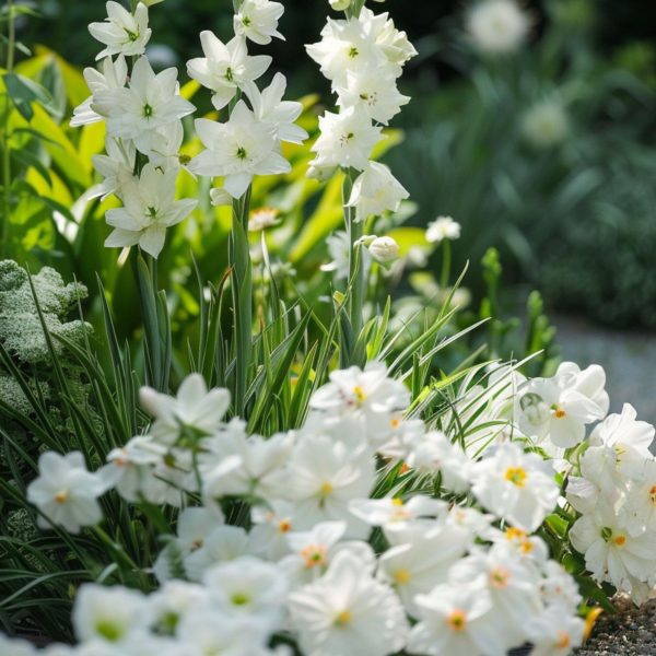 Witte Zomerpracht - Set van 125 - Anemone, Allium. Gladiolus, Dahlia