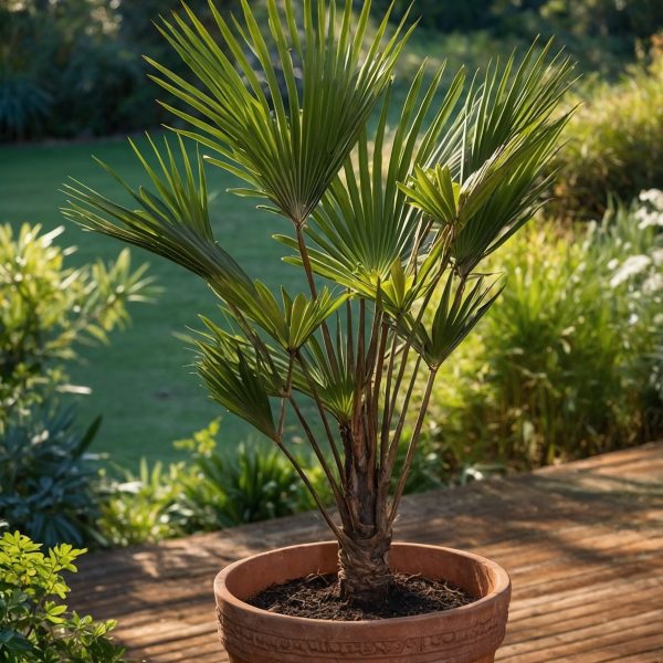 Chinese Waaierpalm - Trachycarpus'Wagnerianus'- Hoogte 55-65cm -⌀24cm