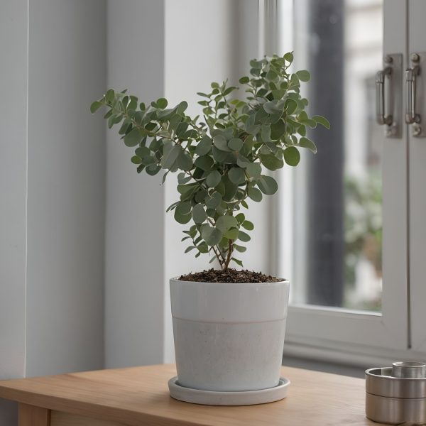 Gomboom - Set van 6 - Eucalyptus'Pulverulenta'- Hoogte 25-40cm -⌀12cm